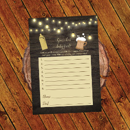 Baby som brinner Guld gissar att mat-duschspelet i Inbjudningar