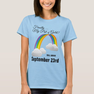Baby, som kommer från Guld med datum T Shirt