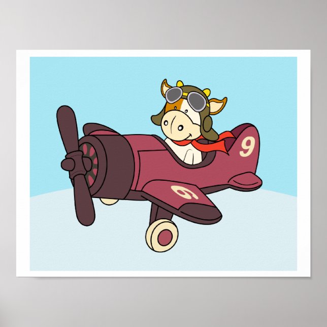 Baby som kör ett flygplan Poster (Framsidan)