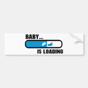 Baby som laddar fot bildekal