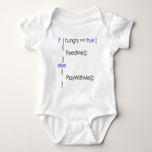 Baby som programmerar för attrapper tröja