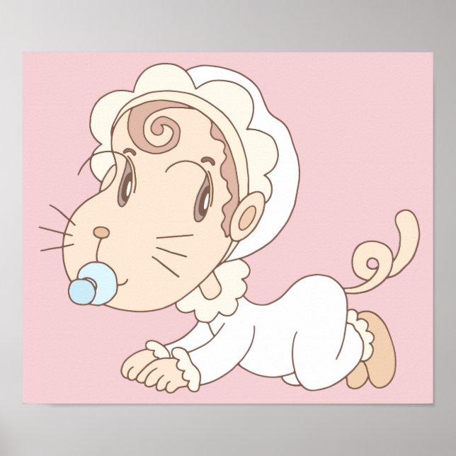 Baby som ser ut som en katt. poster (Framsidan)
