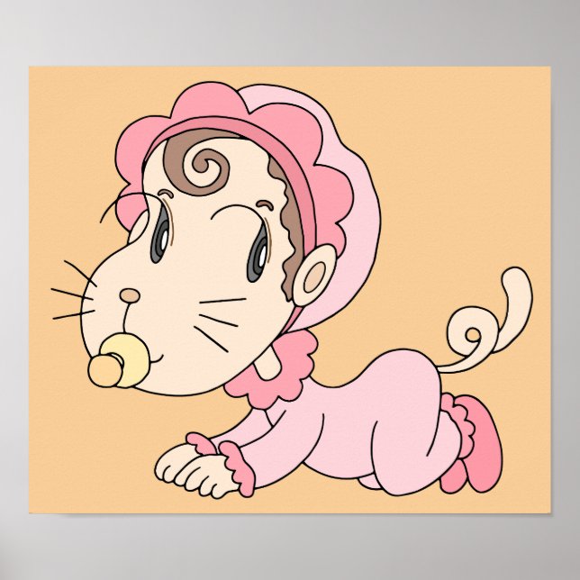 Baby som ser ut som en katt. poster (Framsidan)
