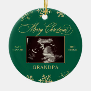 Baby Sonogram Grandpa Grandma Ultrasound jul jul Julgransprydnad Keramik