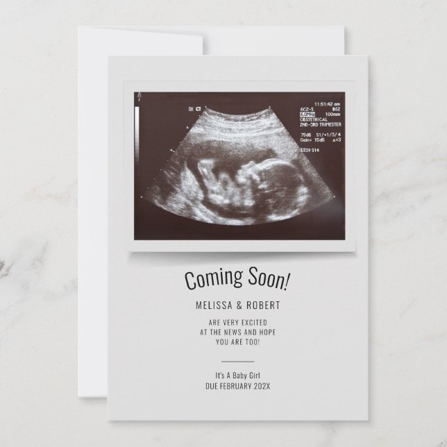 Baby Sonogram kommer snart Gravid Meddelande om at (Framsida)