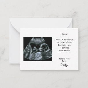 Baby Sonogram-kort för pappa Anteckningskort