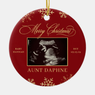 Baby Sonogram Surprise Family Ultrasound jul jul Julgransprydnad Keramik
