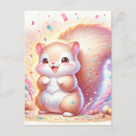 Baby, söt djurekorre, postkorsning vykort