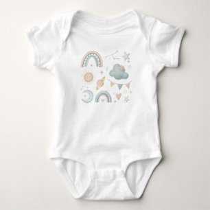 baby söt försiktig kosmisk natt set t shirt