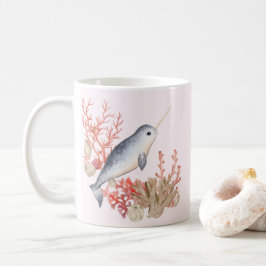 Baby söt Narwhal Sea seashells Coffee Mugg