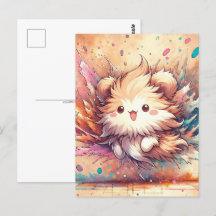 Baby, sött djur ekorre, Postcrossing