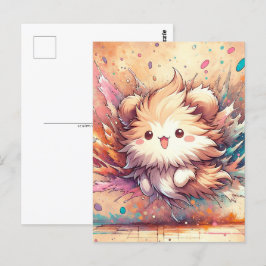 Baby, sött djur ekorre, Postcrossing Vykort