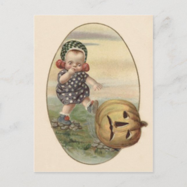 Baby sparkar Jack O' Lantern-pumpa Vykort (Framsida)