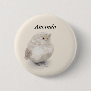 Baby Sparrow Digital Watercolor Knapp