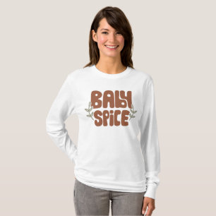 Baby Spice Autumn Retro Stil Blommigt T Shirt