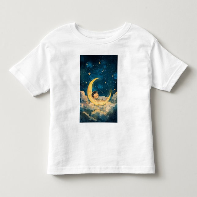 Baby Spipande vid Måne T Shirt (Framsida)
