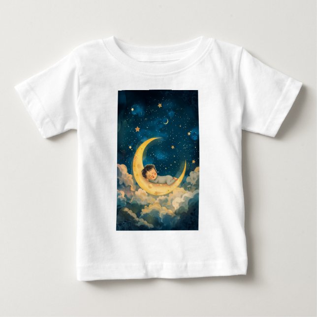 Baby Spipande vid Måne T Shirt (Framsida)