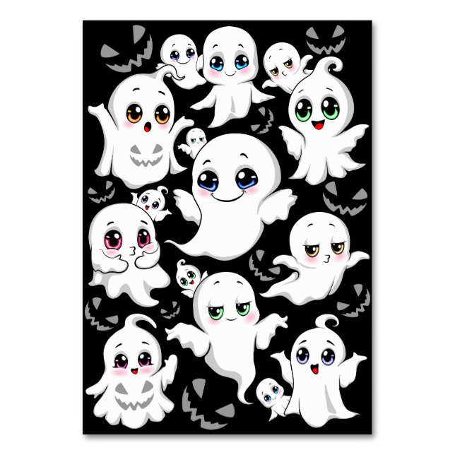 Baby Spöken Spooky Cute Halloween Mood Bordsnummer (Framsidan)