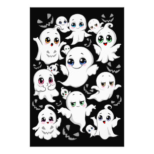 Baby Spöken Spooky Cute Halloween Mood Fototryck