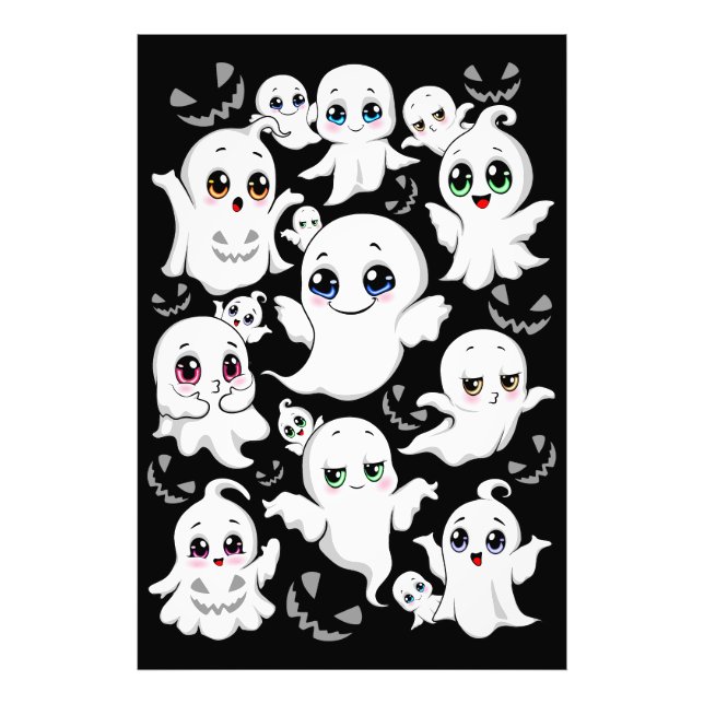 Baby Spöken Spooky Cute Halloween Mood Fototryck (Framsidan)