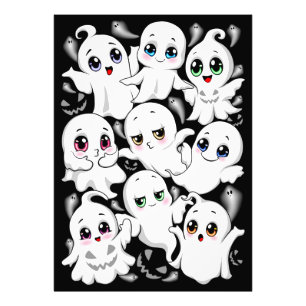 Baby Spöken Spooky Cute Halloween Mood Fototryck