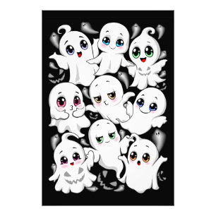 Baby Spöken Spooky Cute Halloween Mood Fototryck