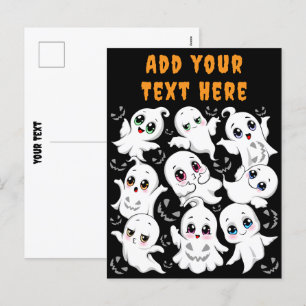 Baby Spöken Spooky Cute Halloween Mood Helg Vykort