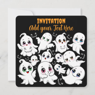 Baby Spöken Spooky Cute Halloween Mood Inbjudningar