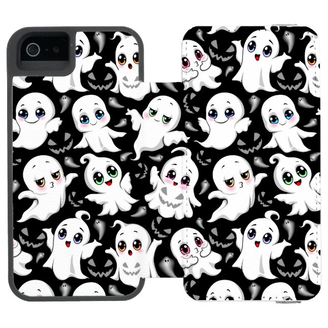 Baby Spöken Spooky Cute Halloween Mood Incipio iPhone Wallet Skal (Folio Öppen)