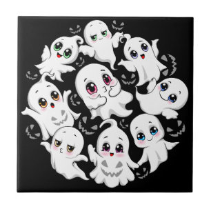 Baby Spöken Spooky Cute Halloween Mood Kakelplatta