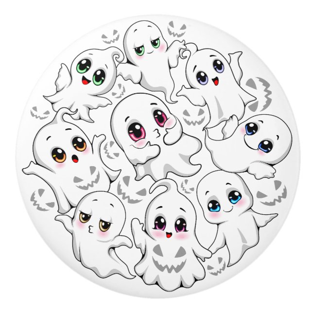 Baby Spöken Spooky Cute Halloween Mood Knopp (Framsidan)