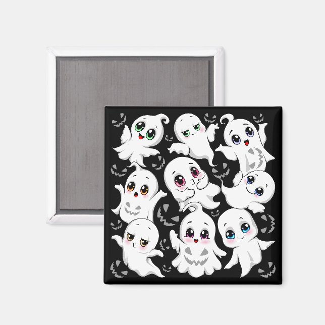 Baby Spöken Spooky Cute Halloween Mood Magnet (Front/Back)