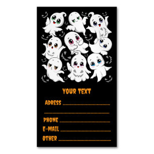 Baby Spöken Spooky Cute Halloween Mood Magnetiska Visitkort