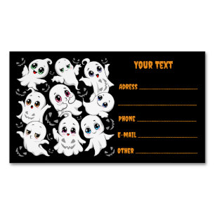 Baby Spöken Spooky Cute Halloween Mood Magnetiska Visitkort