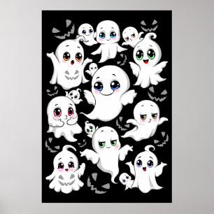 Baby Spöken Spooky Cute Halloween Mood Poster