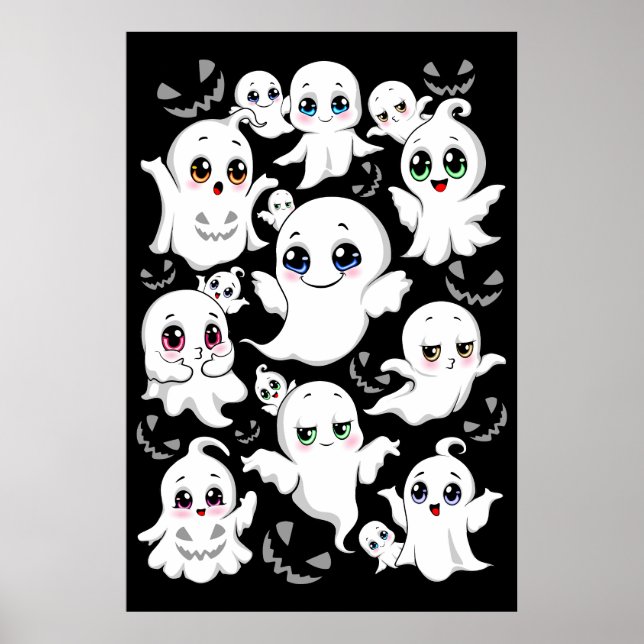 Baby Spöken Spooky Cute Halloween Mood Poster (Framsidan)