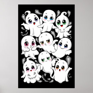 Baby Spöken Spooky Cute Halloween Mood Poster