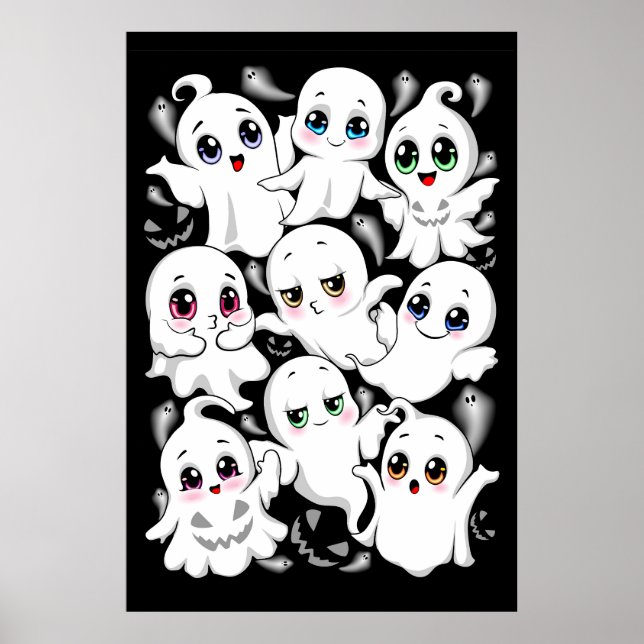 Baby Spöken Spooky Cute Halloween Mood Poster (Framsidan)