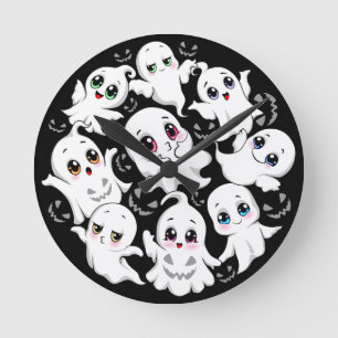 Baby Spöken Spooky Cute Halloween Mood Rund Klocka