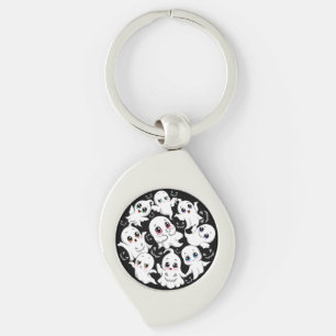 Baby Spöken Spooky Cute Halloween Mood Swirl Silverfärgad Nyckelring