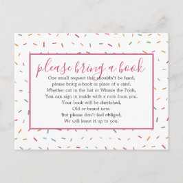 Baby Sprinkle Baby Shower Bok Insats Begäran Inbjudan Vykort