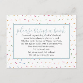 Baby Sprinkle Baby Shower Bok Insats Begäran Inbjudan Vykort