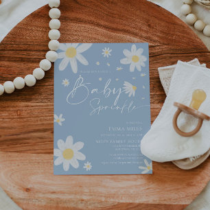 Baby Sprinkle, Baby Shower-Daisy Blue Inbjudningar