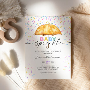 Baby Sprinkle Baby Shower Umbrella Sprinkles Inbjudningar