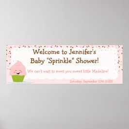 Baby Sprinkle-banderoll i Pinks Poster