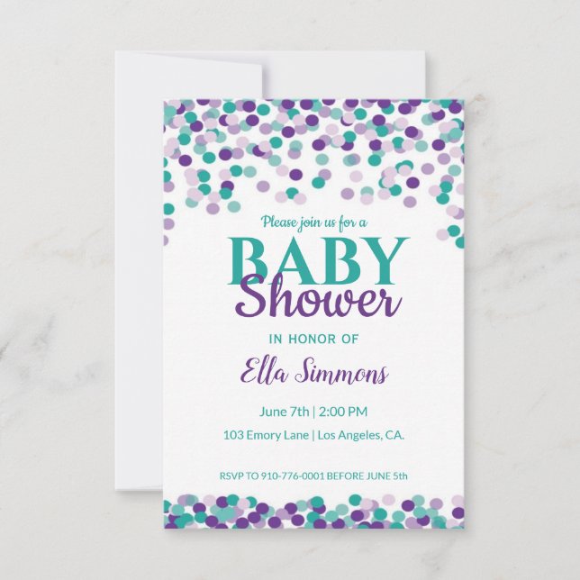 Baby Sprinkle | Barnkalas Inbjudningar (Framsida)