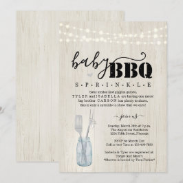 Baby Sprinkle BBQ - Couple’s Baby Q Barbeque Invit Inbjudningar