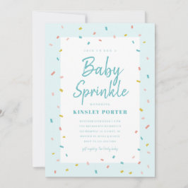 Baby Sprinkle Bebis Bebisfest Inbjudningar