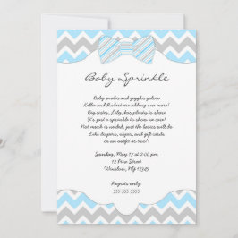 Baby Sprinkle Blue Bow Bow-babyduschen inbjudan