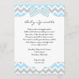 Baby Sprinkle Blue Bow Bow-babyduschen inbjudan